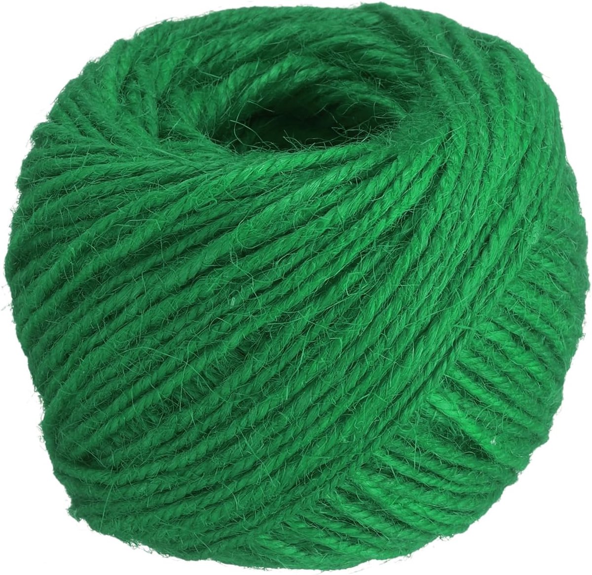 Natuurlijk jute koord, 2 mm dun tuintouw, gekleurd plantenkoord voor doe-het-zelf kunsthandwerk, geschenkverpakking, decoratie, tuinieren, plantenhanger, groen