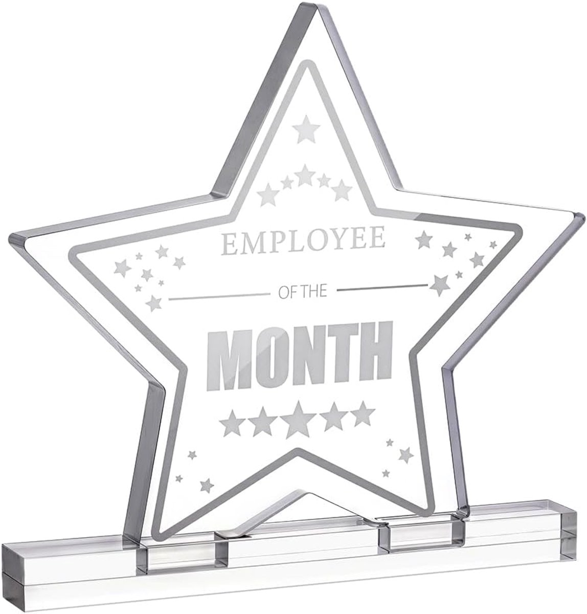 PandaHall Medewerker van de maand teken, acryl werknemer waardering Awards stervormige werknemer maand plaquette prijs voor collega's leraren studenten collega vrijwilligerswerk waardering geschenk