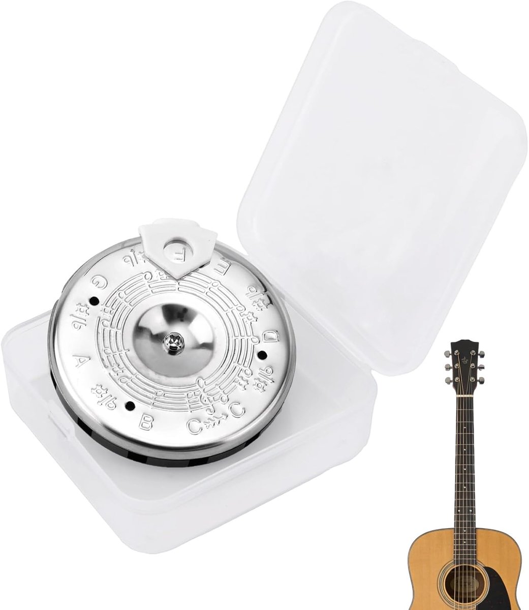 13-Toons Stemfluit met Opbergdoos, Professionele Gevoelige Chromatische Stemfluit Stemapparaat voor Gitaar Bas Viool Ukulele Zangers Nauwkeurig Draagbaar Multi-Instrument Stemmen Accessoires