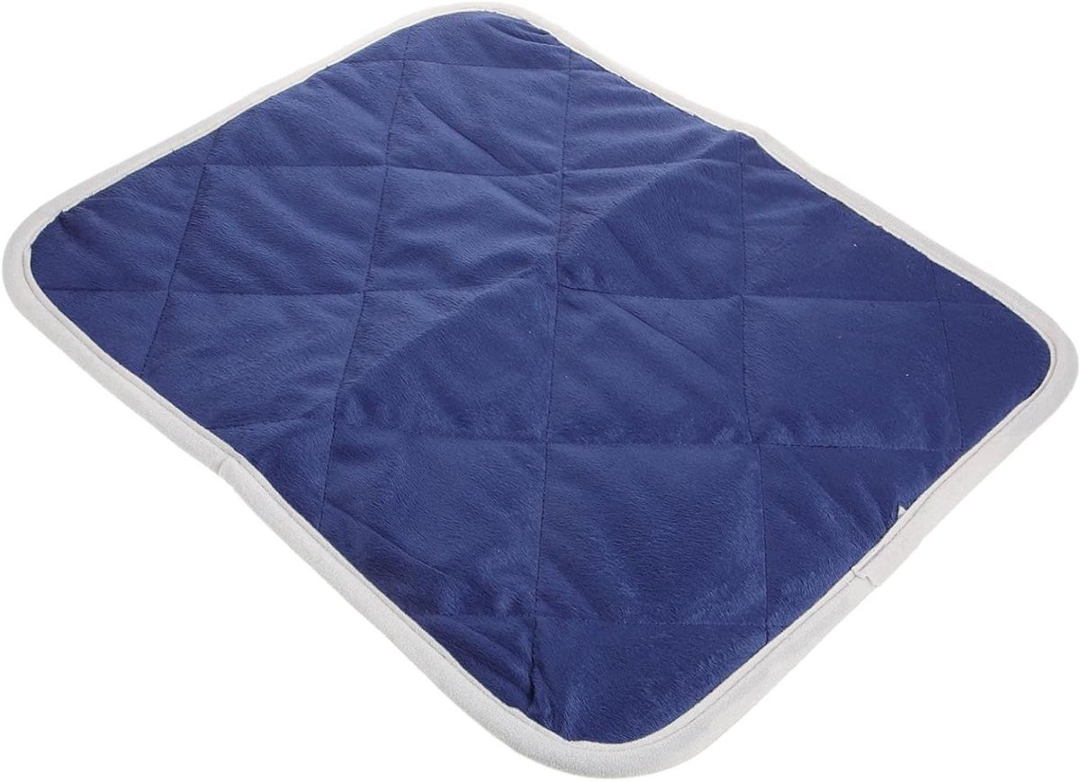 Zelfverwarmend Huisdierkussen - Verwarmde Mat Huisdier - Comfortabel Slapen - Thermische Reflecterende Laag - 50x40x0.5cm - Marineblauw