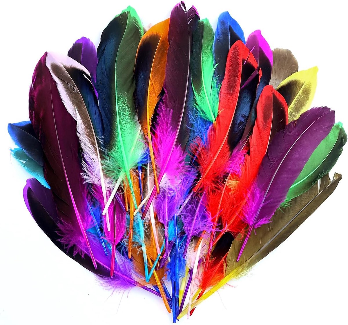 Veren, veren om te knutselen, natuurlijke veren, Indianen-hoofdtooi voor kinderen, veer-decoratie voor doe-het-zelf oorbellen, bruiloft, dromenvanger