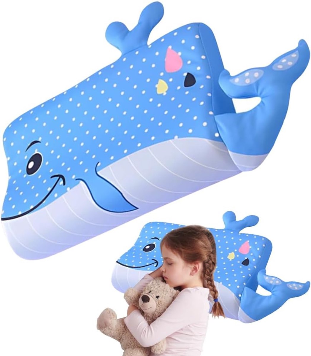 Kinderkussen 45 x 27 cm - traagschuim - ergonomisch en huidvriendelijk - voor zachte dromen - ShopVlot