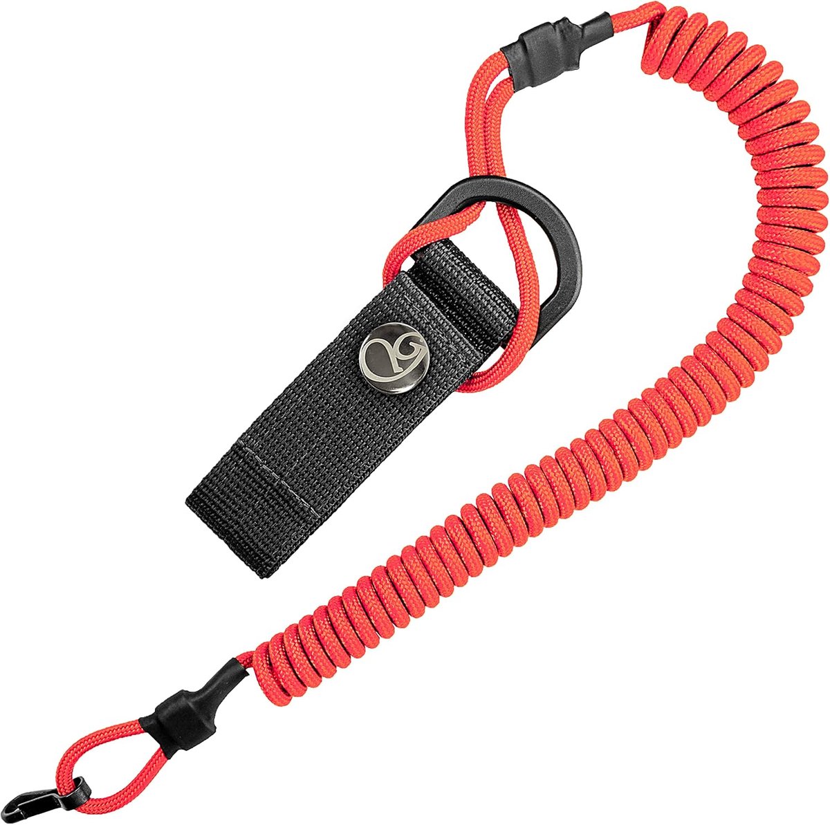 Spiraal kabel sleutelhanger - elastisch - met karabijnhaak - ideaal voor apparatuurbeveiliging - SnelShoppen