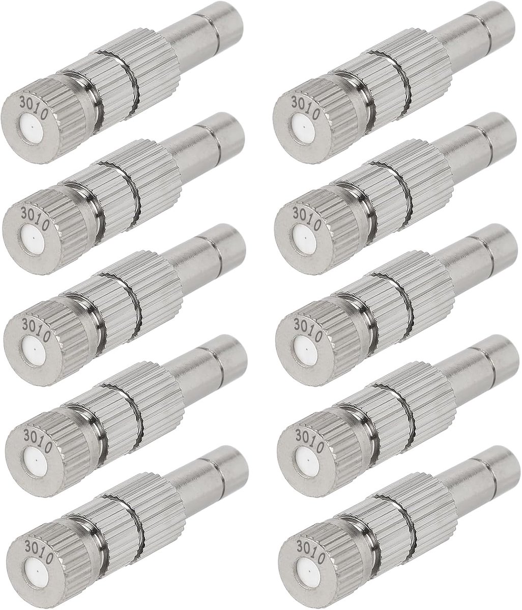 Mist sprayer 10 x 0.3 mm - keramisch - messing nozzles met filter - ideaal voor mistvorming - SnelShoppen