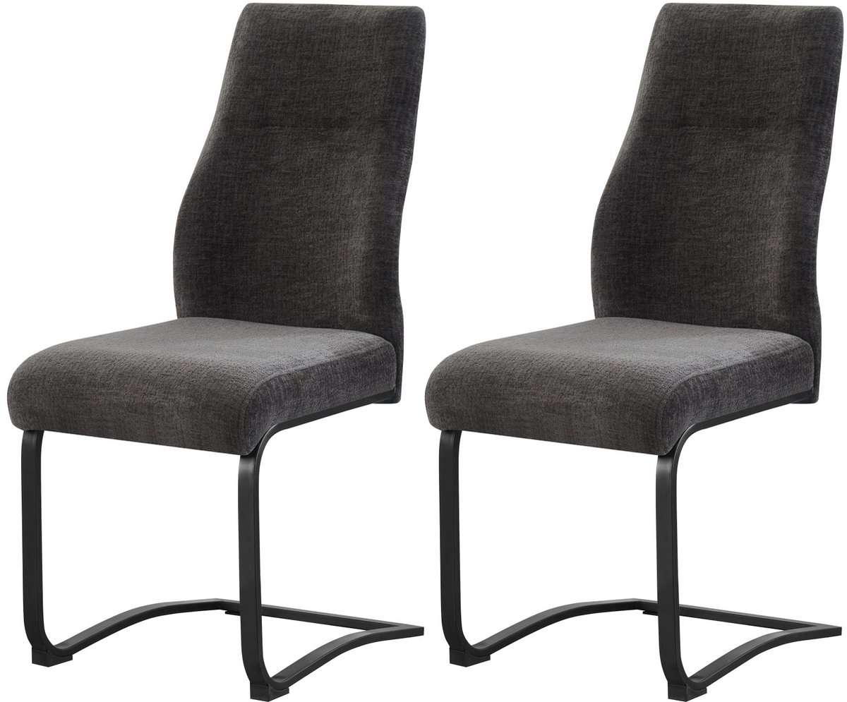 Furnilux Tina stoel set van 2 in antraciet - Stijlvol en comfortabel - 43cm blanc