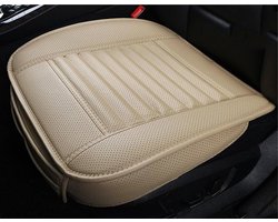 Autostoel beschermer - Stoelhoes Kussen - Auto Interieur - Ademend PU Leer - Universeel - Zwart
