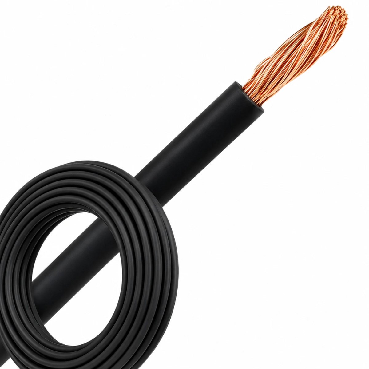 Montagedraad VDS 4mm² (H07V-K) 70° zwart - per rol 100 meter (29161)