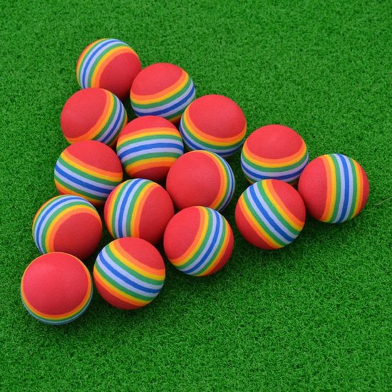 Golf Oefenballen - Trainingsballen Golf - Golf Oefenen - Lichtgewicht EVA Materiaal - 42 mm - Regenboog van GOLF — afbeelding 5