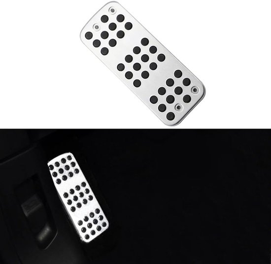 Pedaalbekleding Auto - Pedaal Covers - Verbeter Rijervaring - Directe Vervanging - 1 Stuks - Zilver — afbeelding 2