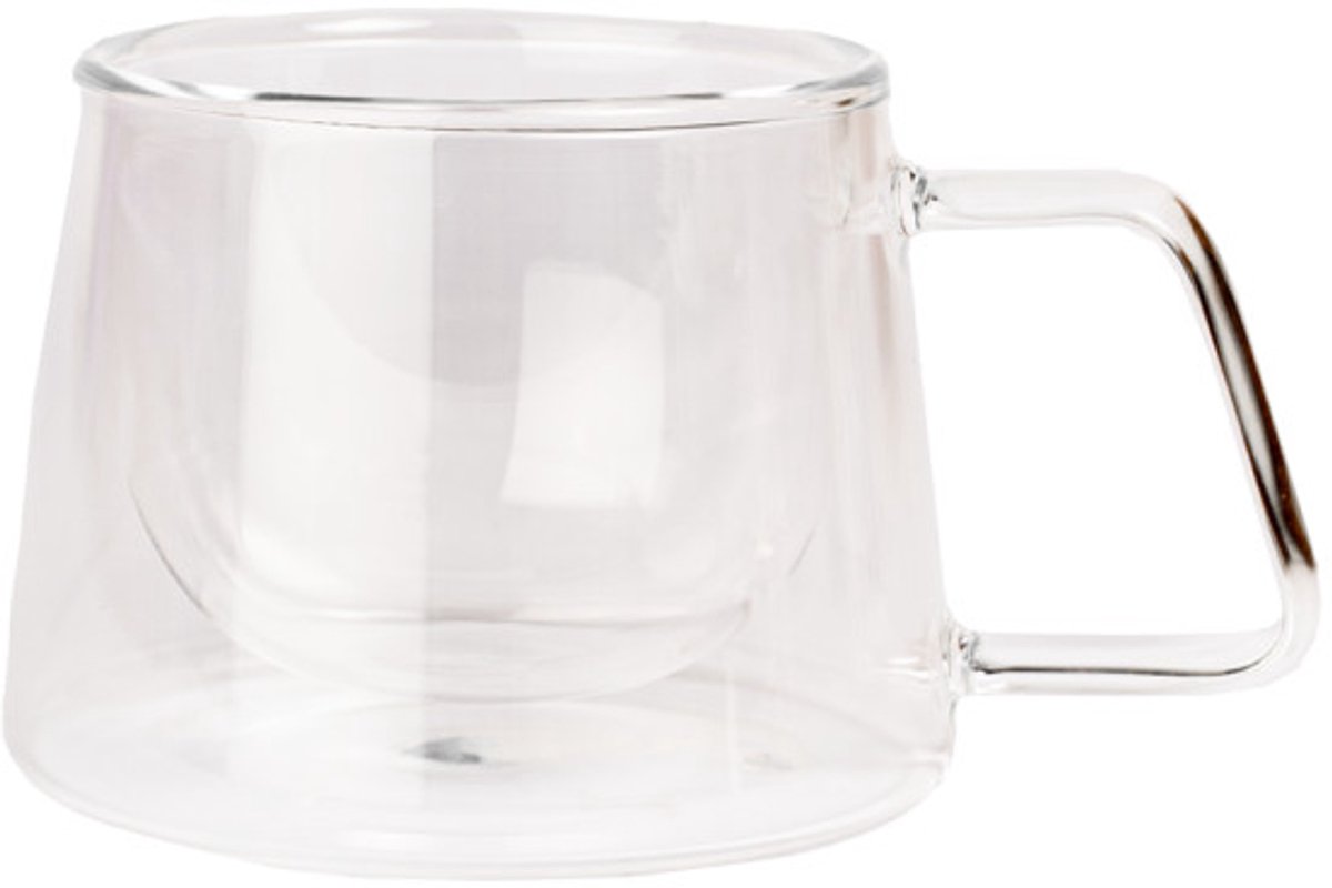 Dubbelwandig cappuccinoglas met oor CHiATO, 210 ml