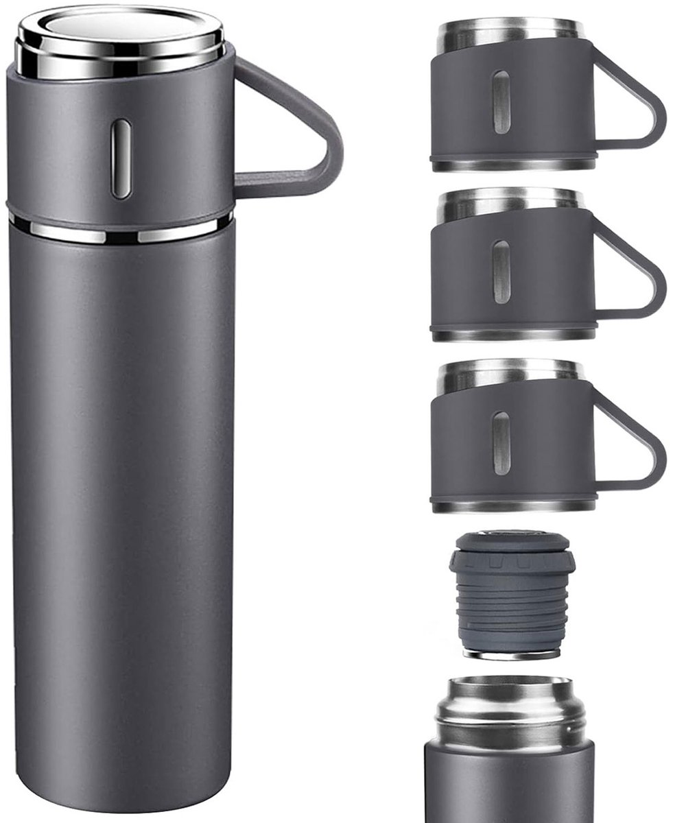 REDOM RVS Thermosfles 500 ml - Isolatiefles voor Werk, Sport & Reizen
