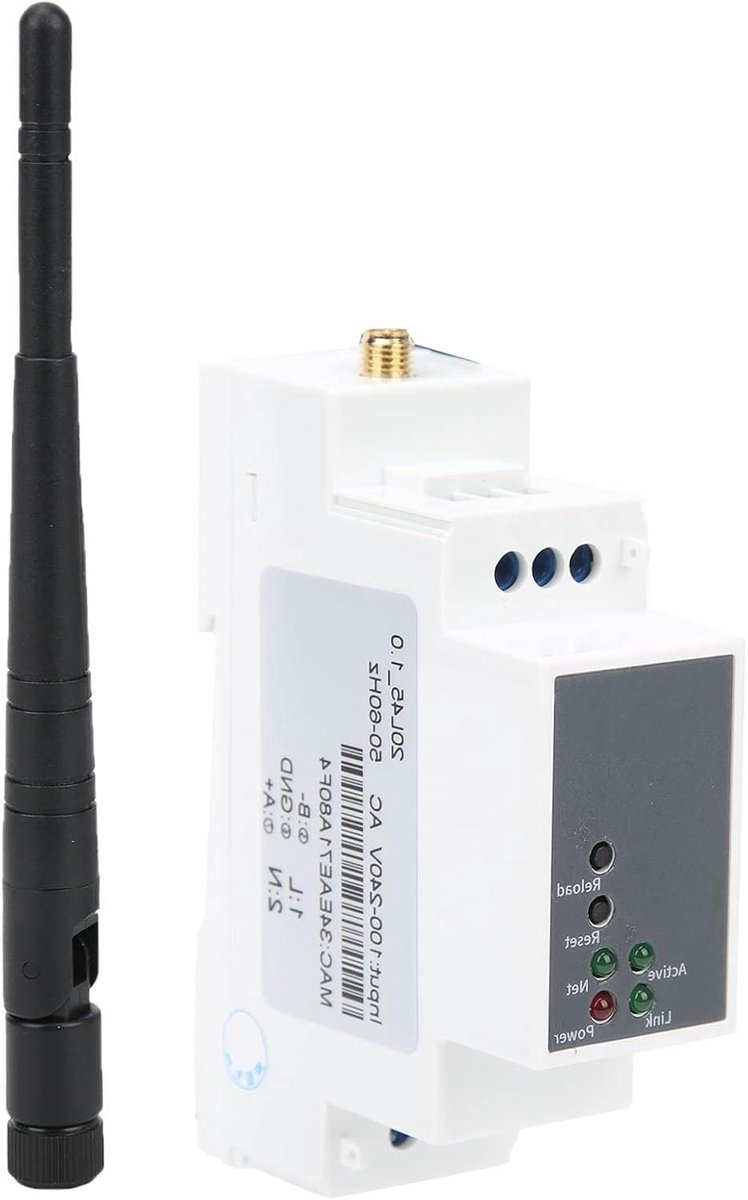 Seriële naar WIFI Server - Ethernet Module - Slimme Netwerkconfiguratie - Compact Railmontage - 275 mm breed - Zwart