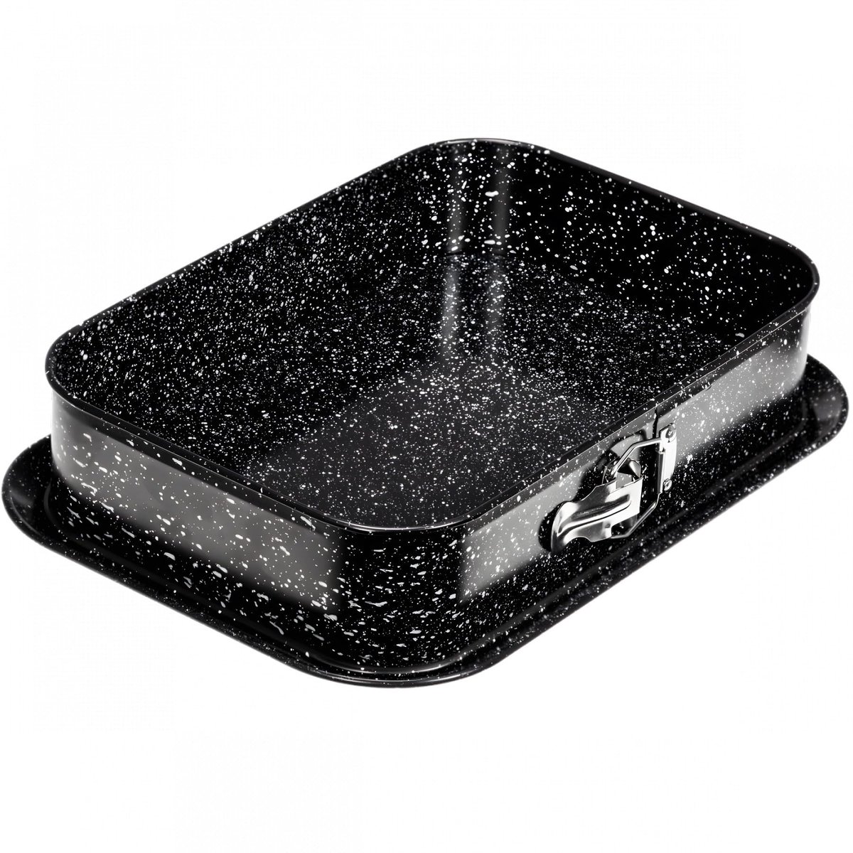 Dailygoods- Taartvorm 35 x 24 cm - Hittebestendig tot 230 °C - Afneembare Bodem - Antiaanbaklaag - Koolstofstaal - Rechthoekige Bakvorm