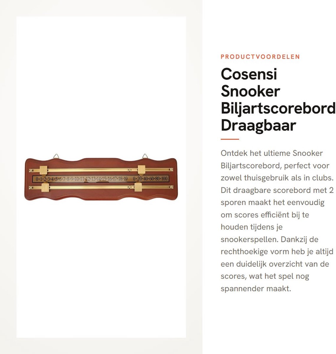 Dailygoods- Biljartscorebord 2-sporen - Draagbaar Scorebord - Muurbeugel - Scheidsrechteruitrusting - Duurzaam Materiaal - Efficiënt Scoresysteem