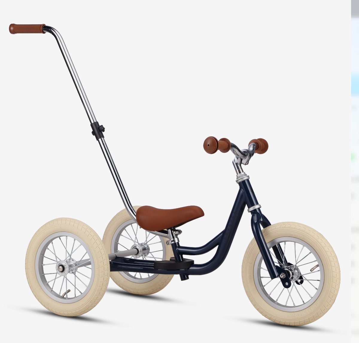 Køvapää Trike - 2 in 1 Loopfiets - 1.5 t/m 4 jaar - Met Naamsticker - 12 inch – Loopfiets - Blauw — afbeelding 11