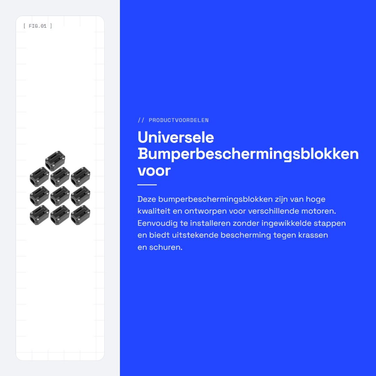 Dailygoods- Bumperbeschermingsblok - 5 Paar - Universele Motorbescherming - Anti-valframe Bescherming - Schokbestendig - Eenvoudige Installatie - Luxe Uiterlijk