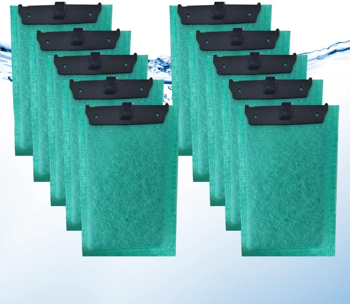 Dailygoods- Vervangingsfilters 8 Stuks - Actieve Kool/Filterwatten - Waterzuiverend - Geurverwijderend - Duurzaam - Optimale Waterkwaliteit - Aquariumfilters