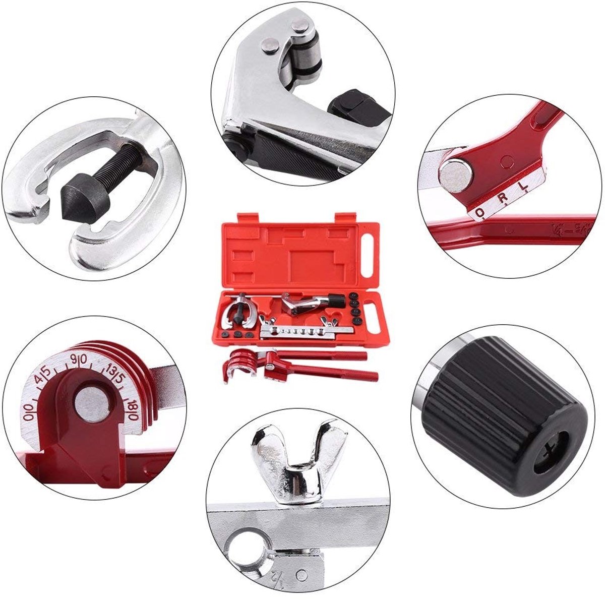 Dailygoods- Pijpfelset 11-delig - Brandstofpijpreparatieset - Felsgereedschap - Pijpfakkelgereedschap - Inclusief koffer - Pijpfelgereedschap