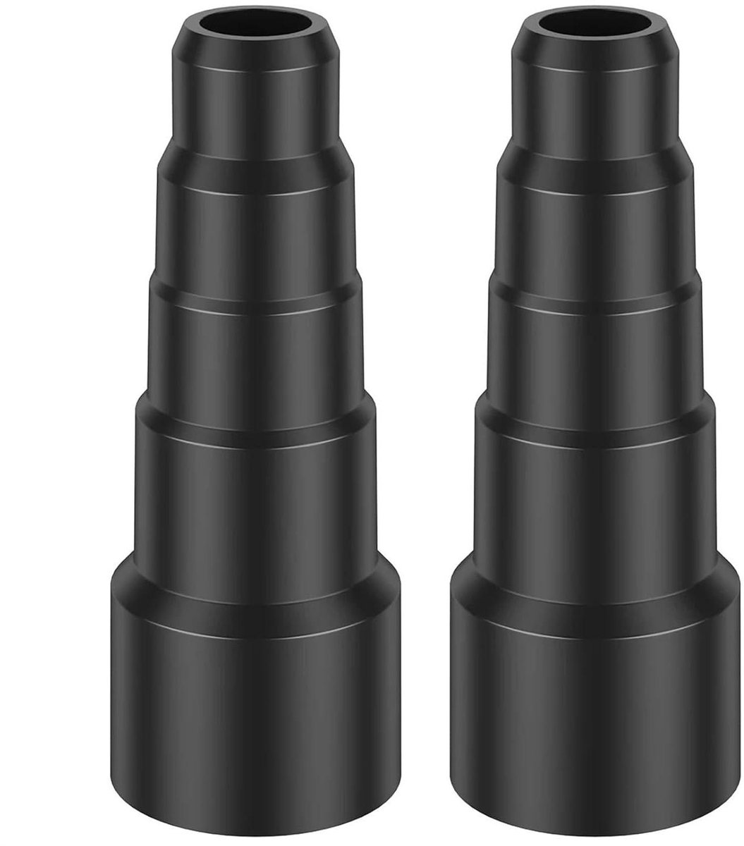 Adapter Slang Stofzuiger - Verloopstuk Set - Gereedschap Aansluiten - Vijf Maten - 23-50 mm - Zwart