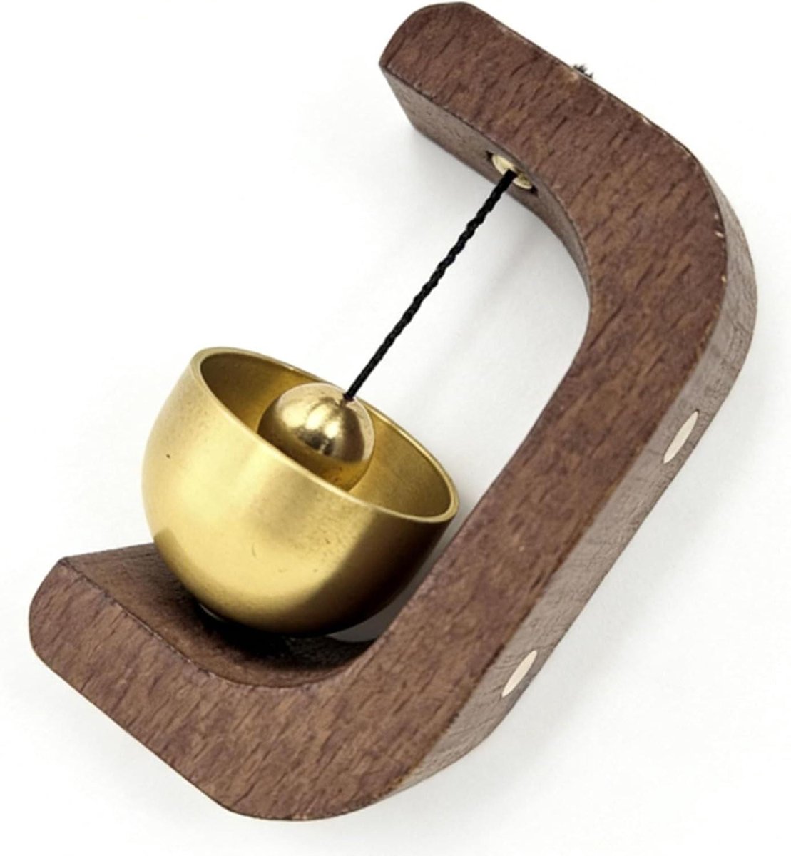 Magnetische Deurbel - C-vormige Bel - Aangenaam Geluid - Eenvoudige Installatie - 2 Stuks - Walnoot