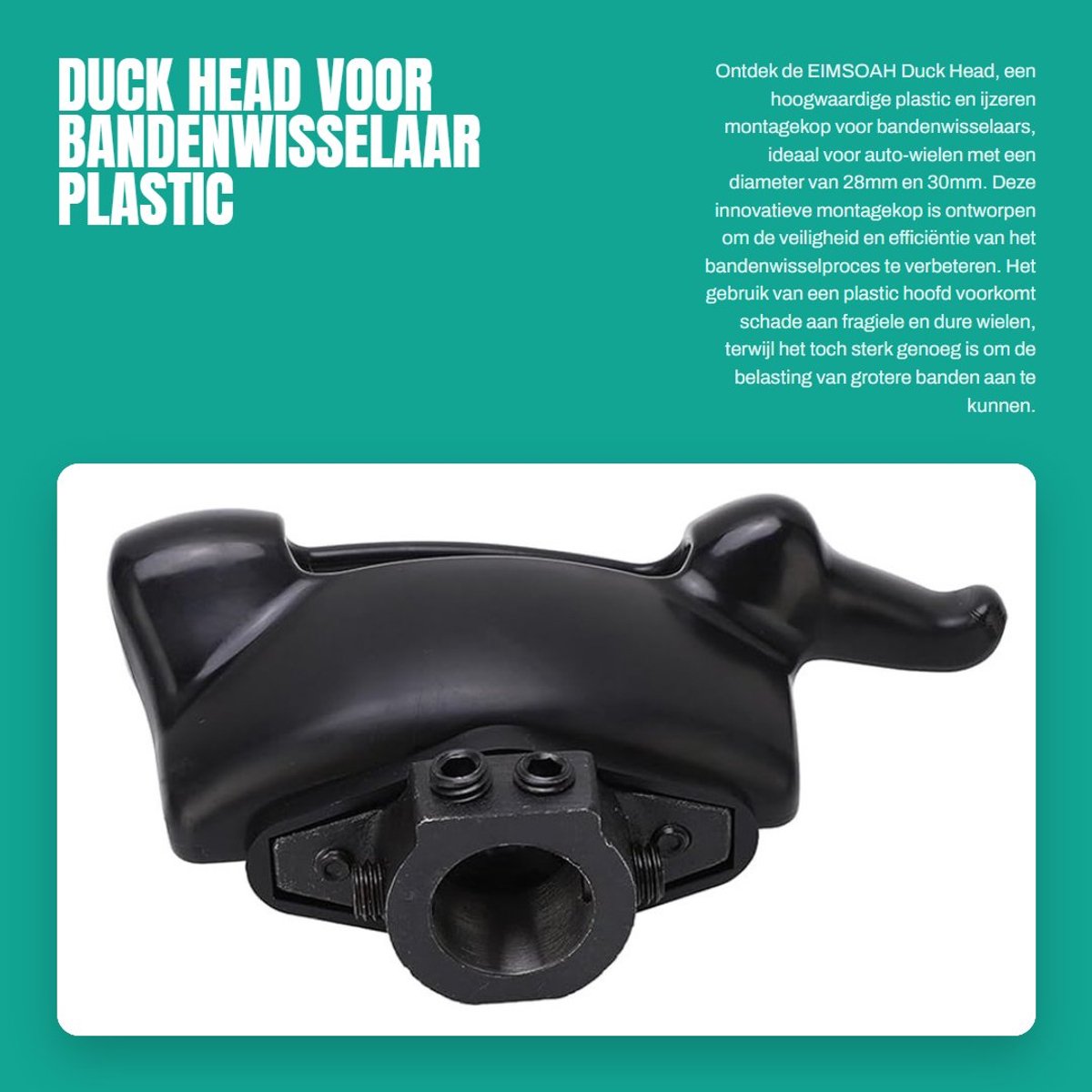 Dailygoods- Bandenwisselaar - Plastic/ijzeren Montagekop - Geschikt voor 28mm/30mm - Duurzaam - Veilig voor kwetsbare wielen - Hoogwaardige constructie - Bandenwisselkop