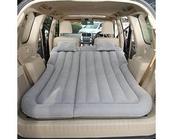 Auto Opblaasbaar Matras - Kampeerbed Slaapmat - Comfortabel Reizen - Veiligheids Hoofdsteun - 1 kg - Grijs