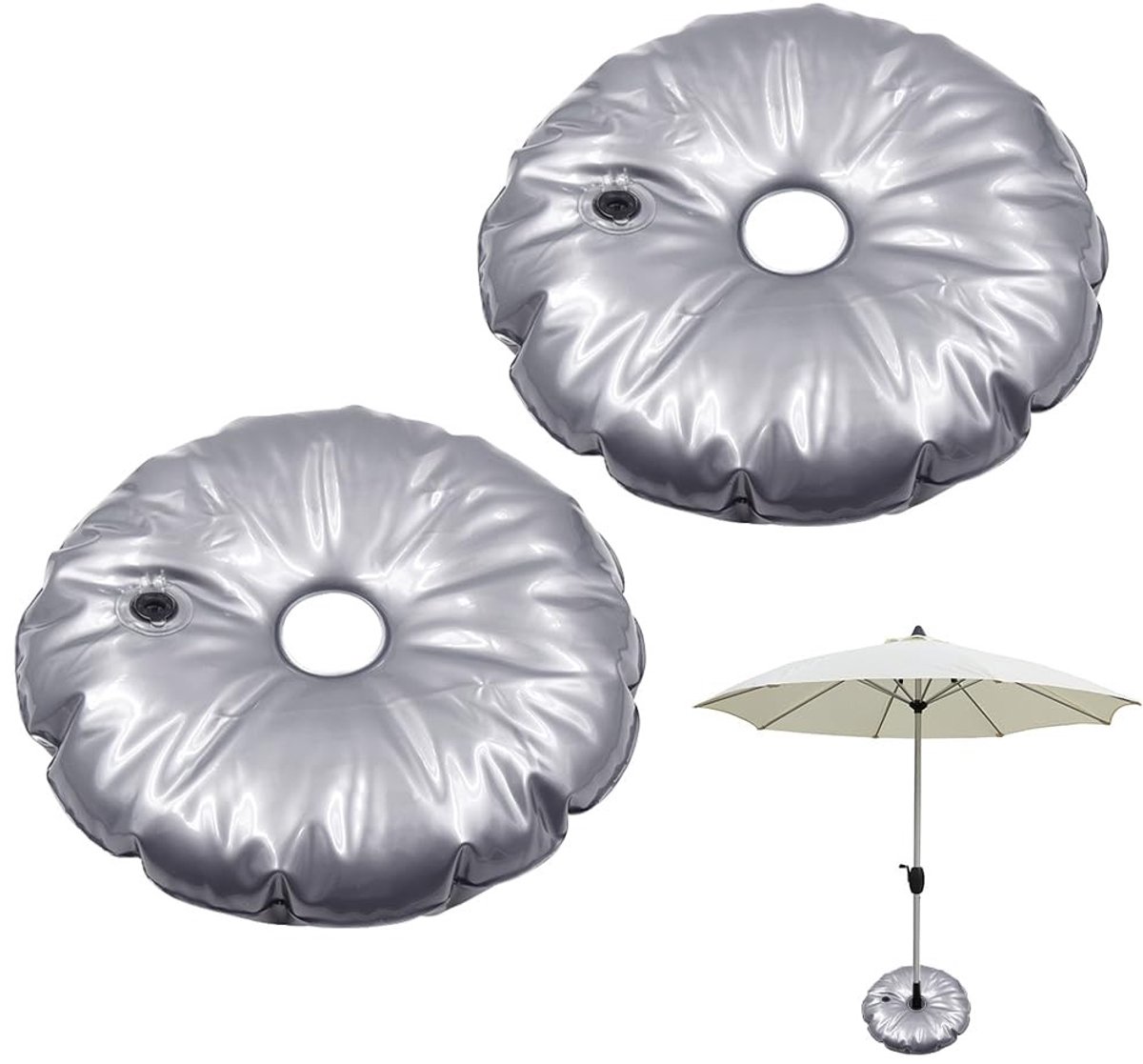 Dailygoods- Gewichtzak vulbaar 52 cm - Zandzak - Parasol gewichten - Gewicht tas - Zware verzwaarder - Voor 18 liter zand/water - Parasolgewicht