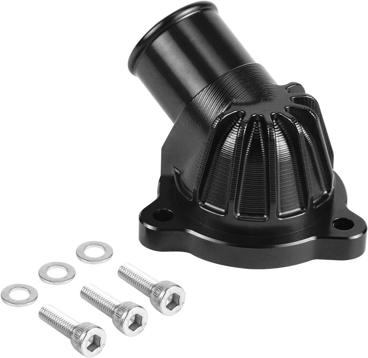 Motorfiets Waterpomp Onderdelen - Thermostaat Behuizing - Motor Koeling - Hittebestendig Aluminium - 1x1x1 cm - Zwart