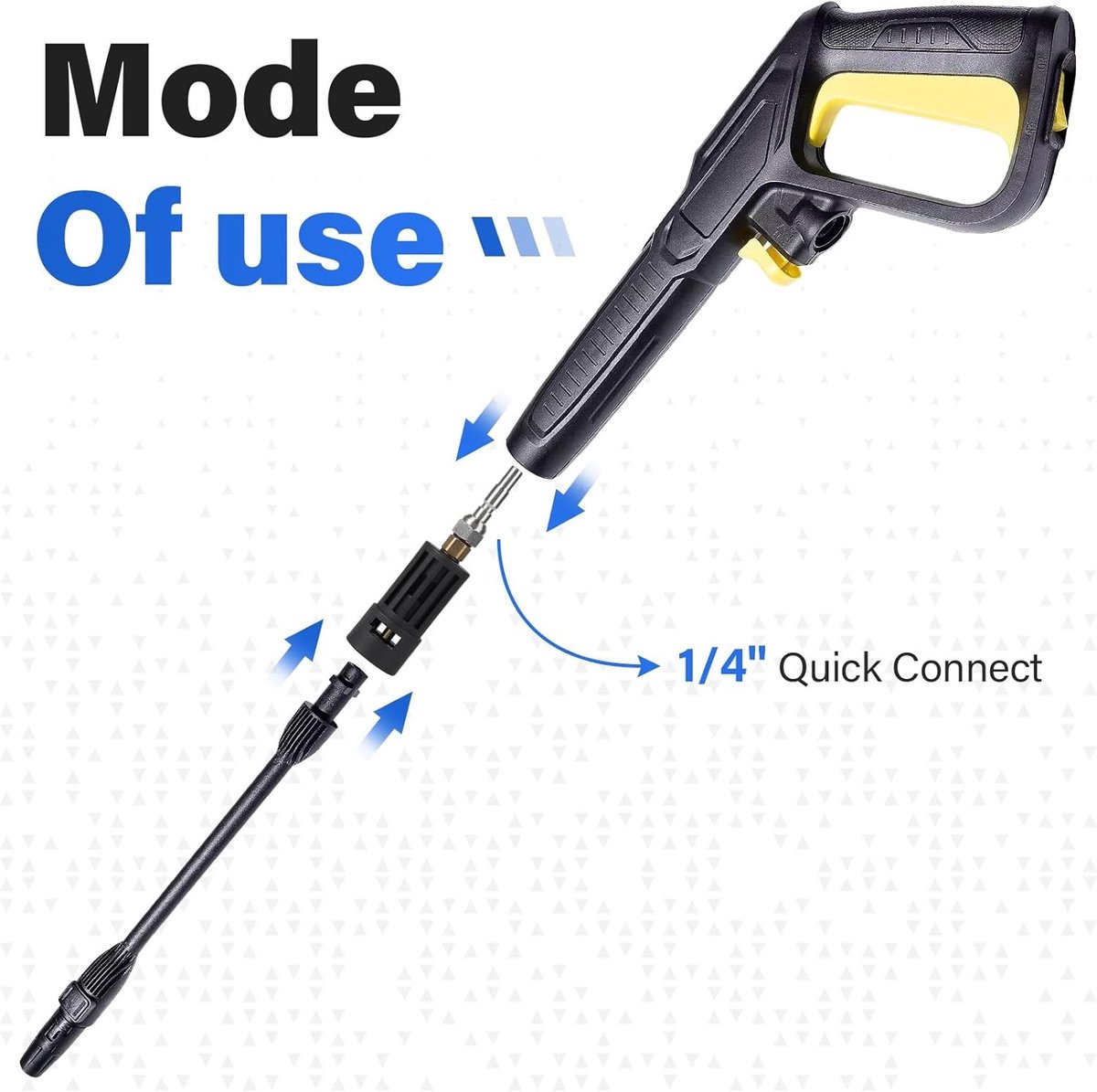 Bayonet Adapter met Teflon Banden voor Hogedrukreinigers, Geschikt voor Waterpistolen en Auto- en Terrasreiniging