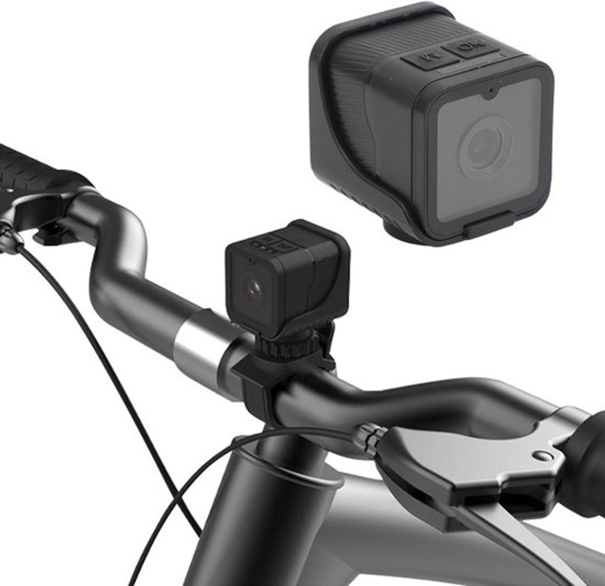 Ultra HD 1080P Actiecamera met 120° Groothoek, Waterdichte Sportcamera met Loopopname en Accessoires voor Fiets en Helm