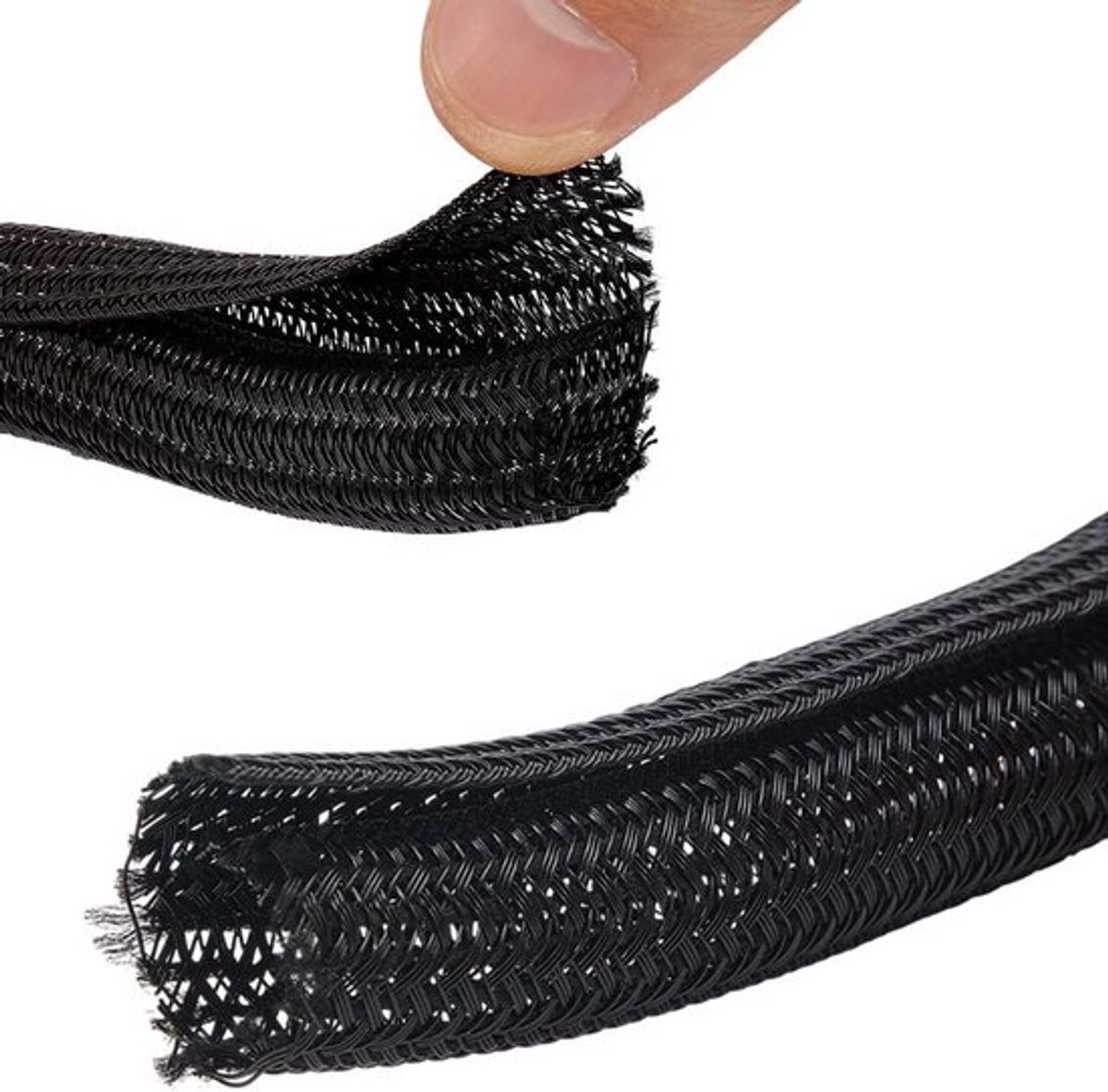 Uitbreidbare PET kabelbescherming van 5m x 13mm - Flexibele draadmesh voor audio-video kabels, kabelorganizer en draadbedekking