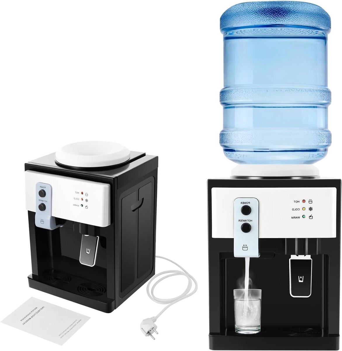 Elektrische Waterdispenser - Warm Koud Water - Direct Drinkwater - Energiezuinig Model - 3.5 tot 18L Flessen - Wit