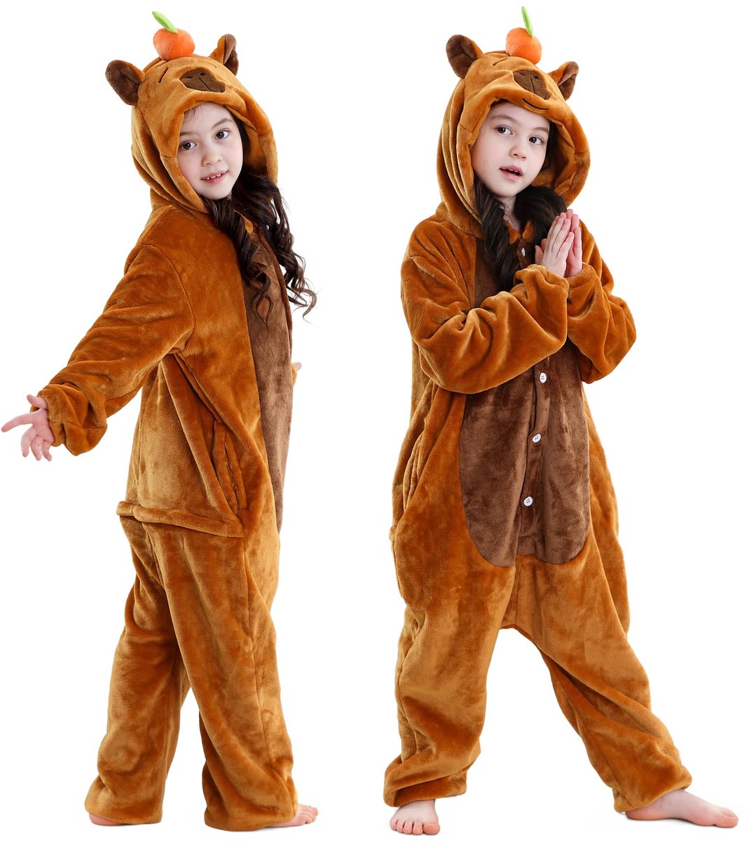 SnelShoppen - Kindercosplay-jumpsuit Uniseks Pyjama Flanellen Rompertje voor Kinderen 3-12 Jaar Halloween Party Jongens en Meisjes 7-8 Jaar