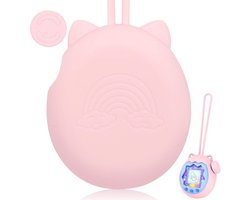 Siliconen hoes voor Tamagotchi Paradise in roze, wasbaar en schokbestendig, perfect cadeau voor gamers en verzamelaars