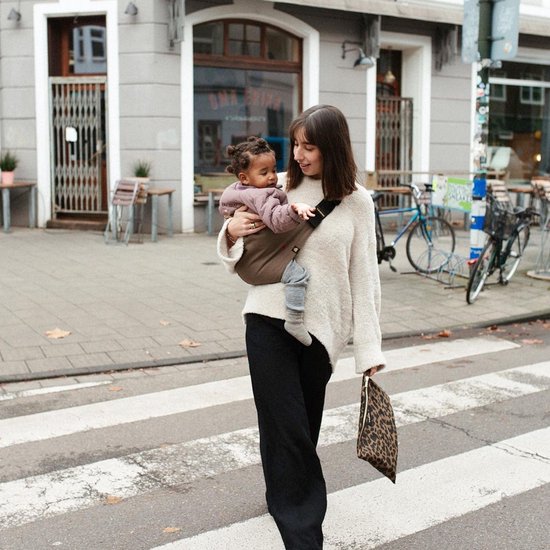Wildride® Kinderdrager Koffie - 100% Katoen - Lichtgewicht & Draagbaar - Heupdrager Voor Kinderen van 9 Maanden tot 4 Jaar - Draagzak voor Baby en Peuter - Baby Carrier - Tot 20 kg