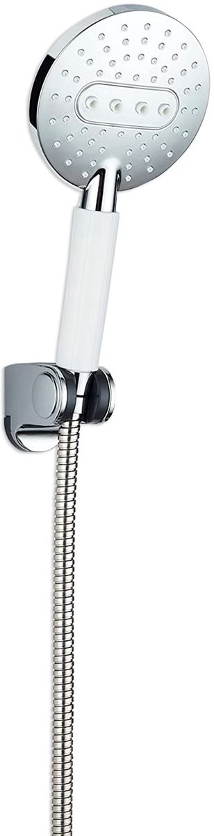 SnelShoppen - Handdouche RY-T082 met Houder RY-P012 en Doucheslang RY-S001, Verchroomd, Rond, 3 Functies, Uittrekbare Doucheslang van 170-220 cm, Idea
