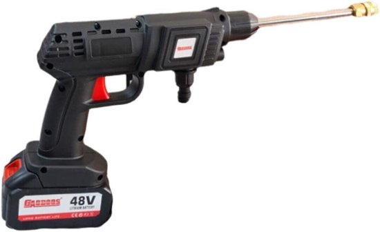 SnelShoppen - Draadloze Accu Hogedrukreiniger - Draagbare Elektrische 48V 1500mAh - Voor Auto Wassen, Tuin Irrigatie en Huisreiniging - Compleet met A van Snelshoppen — afbeelding 5