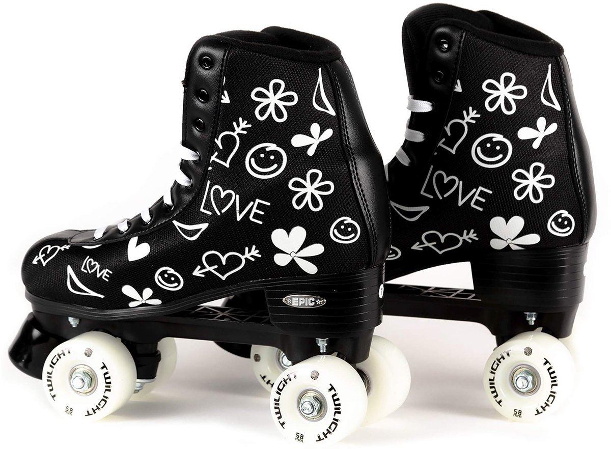 SnelShoppen - Epic Skates Luv Quad Rolschaatsen - Kleurvolle Rolschaatsen voor Volwassenen en Kinderen - Comfortabele en Duurzame Rolschaatsen voor Fe