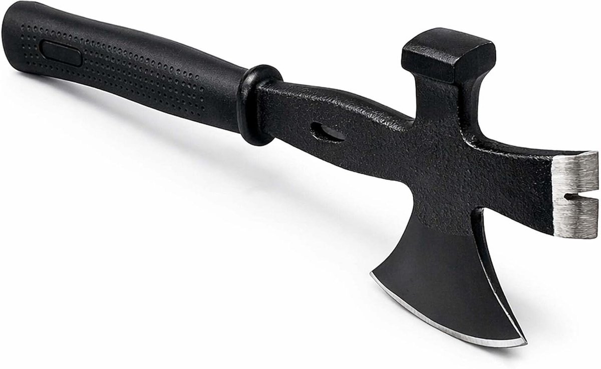 Multifunctionele Bijl - Hamer Koevoet - Outdoor Werk - 3-in-1 Gereedschap - 35 cm - Zwart