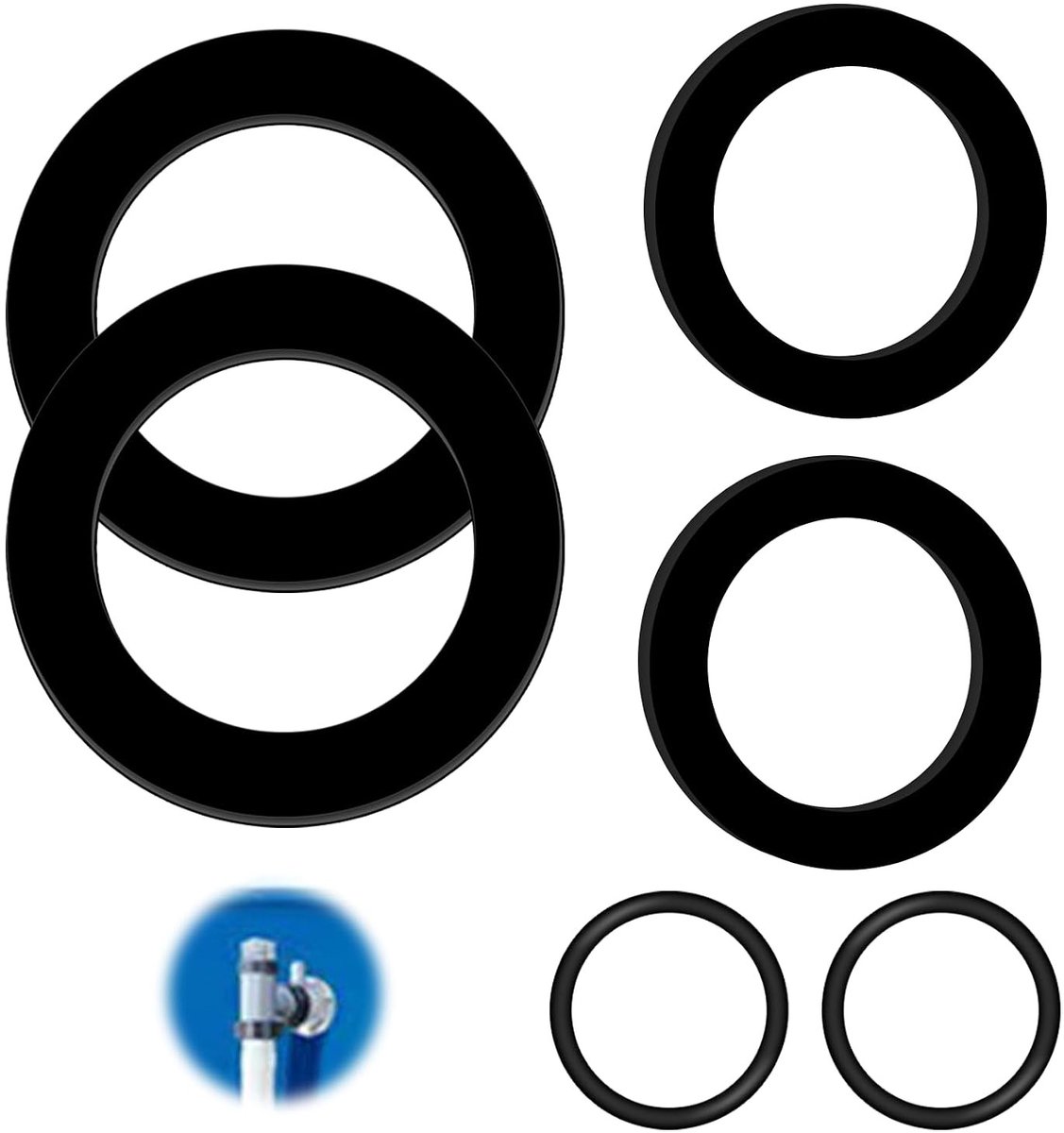 O Ring Set voor Zwembadonderdelen - Rubber Sealing Rings, Wasringen en Ronde Dichtingen (6 stuks) voor Onderhoud en Reparatie