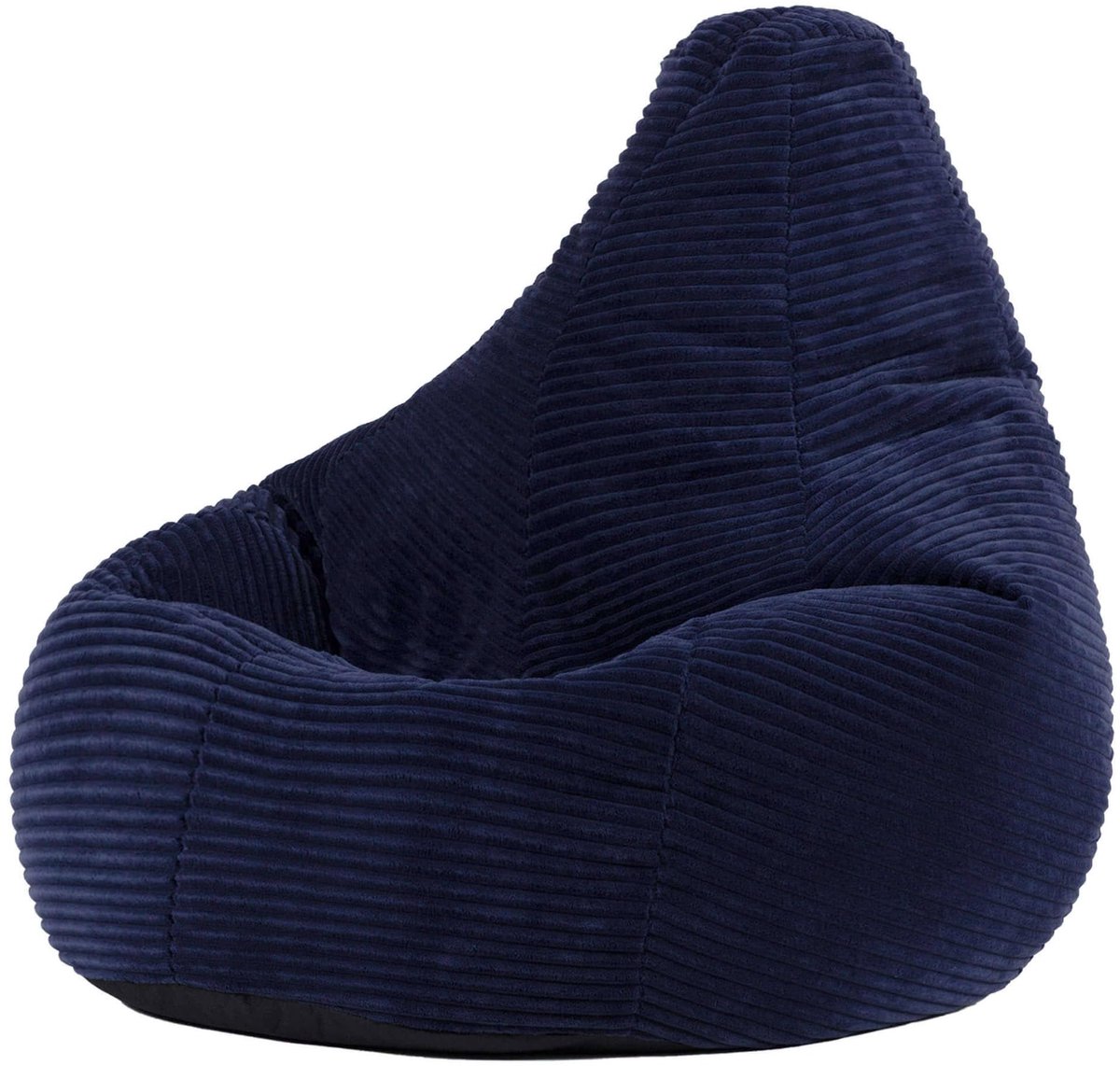 SnelShoppen - Dalton Zitzak Kind Marineblauw, Comfortabele Corduroy Kinderfauteuil, Inclusief Vulling, Perfect voor Speelkamer, Kinderkamer, Slaapkame