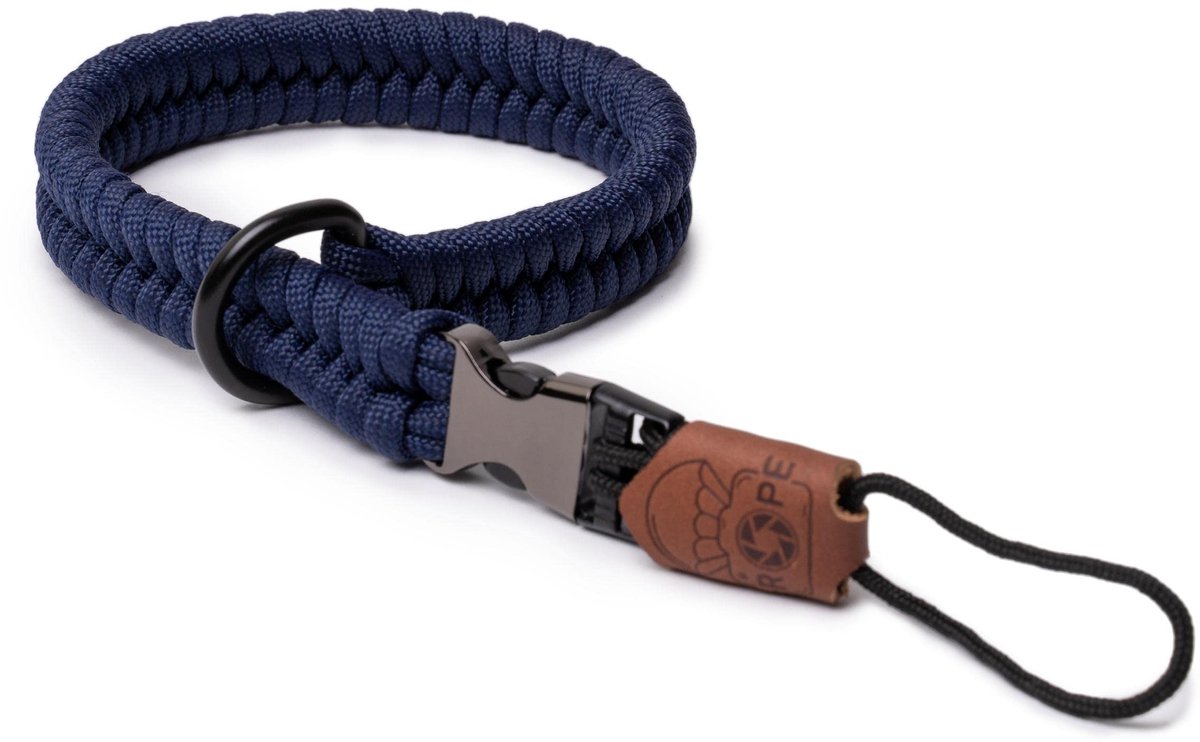 SnelShoppen - C-Rope Camera polsband The Claw handgevlochten paracord met snelsluitsysteem donkerblauw, One Size, ideaal voor fotografie, outdoor en a