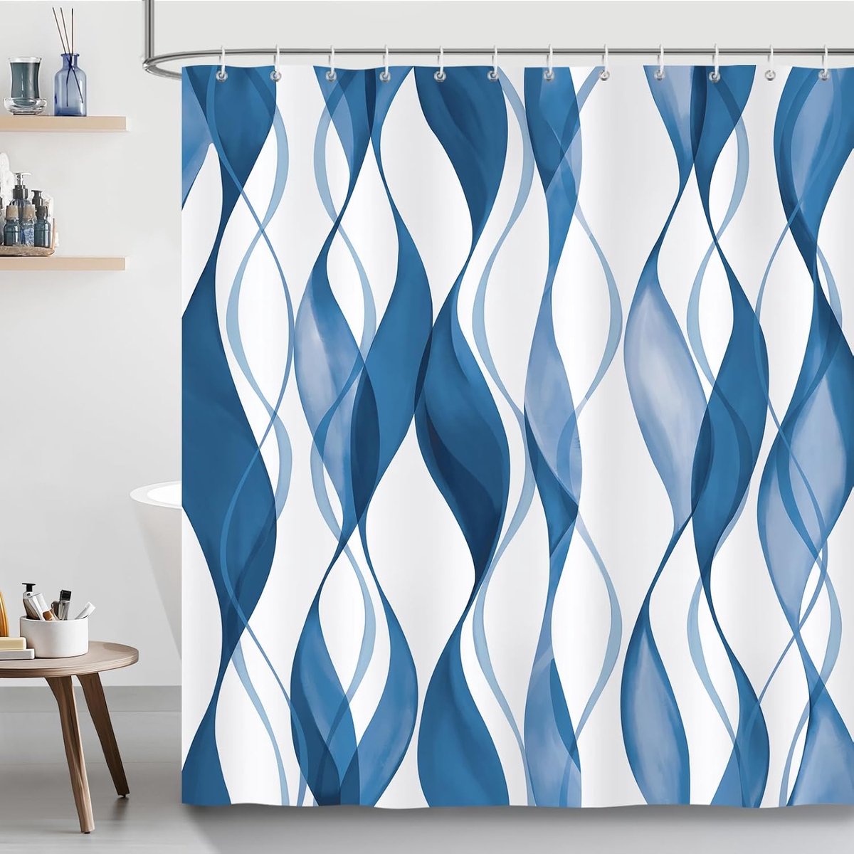Douchegordijn 180 x 180 cm - Geometrische strepen - Waterdicht en schimmelbestendig - Eenvoudig en stijlvol - ShopVlot
