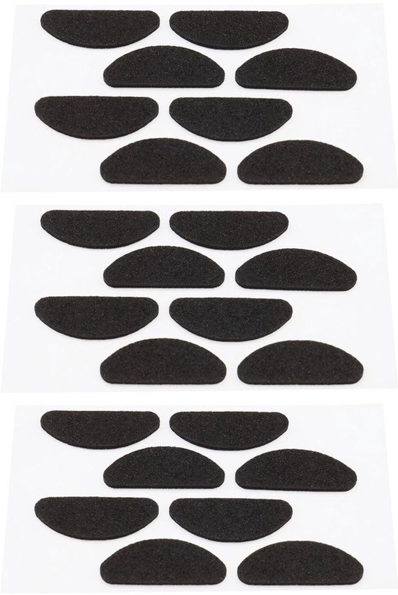 Neuskussens 100 Paar - Zachte Spons - Antislip - Zelfklevend - 1 mm Dikte - 19x8 mm - Comfortabel en Stabiliserend - Brilpads