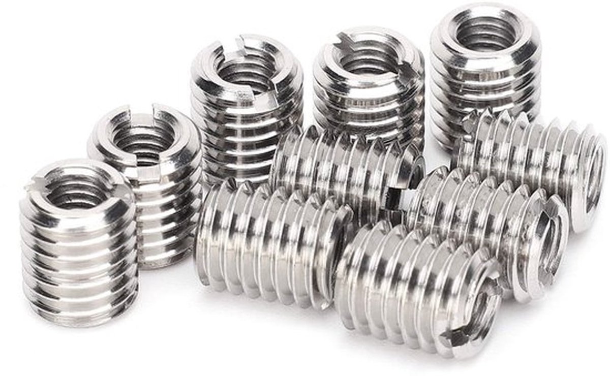 Reductiemeer 10 Stuks - Inzetmoer M6 x 1,0 naar M10 x 1,5 - Roestvrij Staal - Bevestigingsonderdeel - 12 mm Lengte - Duurzaam Materiaal