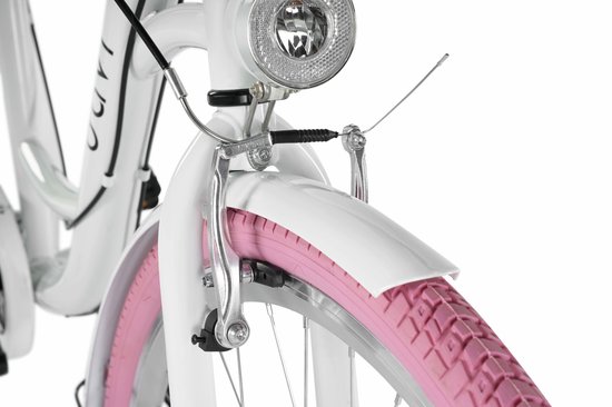 Davi Emma - Stadsfiets - 28 inch - 7 versnellingen - Wit/Roze — afbeelding 5
