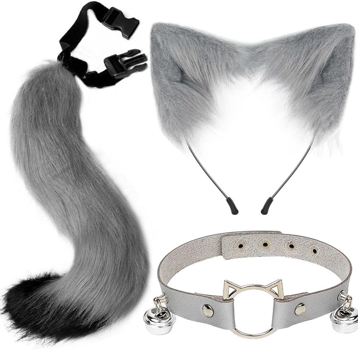 Fluffy Kattenoren en Fluffy Vos Accessoire voor Halloween en Cosplay, Leuke Dierenaccessoires voor Feestjes