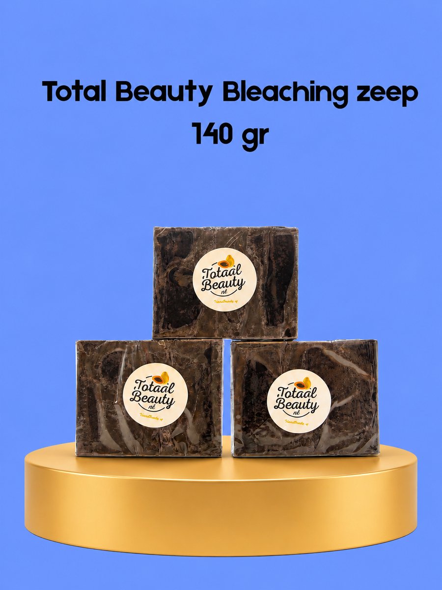 TotaalBeauty Bleaching Soap – 140 g (3 Stuks) – Verhelderende & Hydraterende Zeep – Helpt Donkere Vlekken te verminderen, Egaliseert de Huidtint & Hydrateert Intensief – Voor een Gladde, Stralende & Gezonde Huid