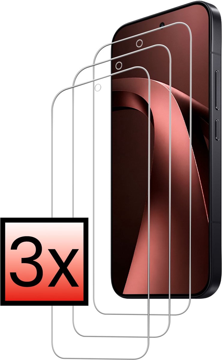 Screenprotector - 3 Stuks - Geschikt voor Xiaomi 17T Pro - Extra Sterk - Beschermglas - Gehard Glas - Tempered Glass - Screen Protector - Bescherm Cover