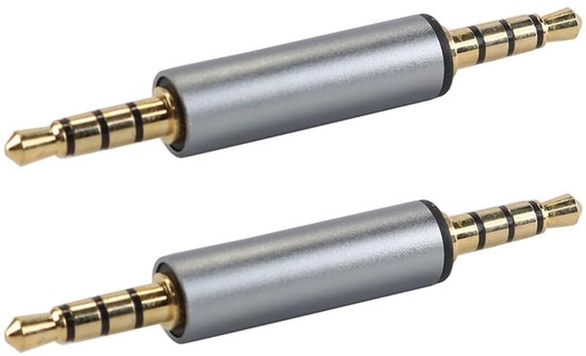 3,5 mm Manneke naar Manneke Audioadapter 2 Stuks